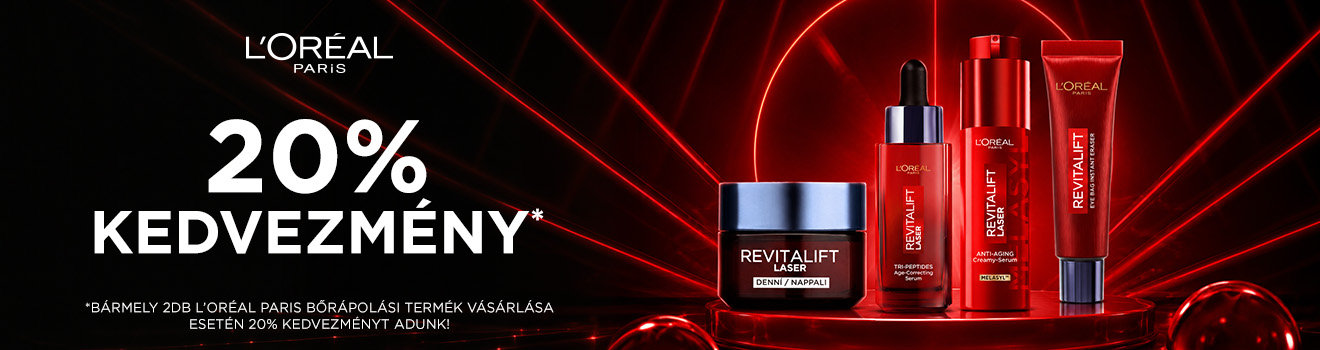 L'Oréal Paris bőrápolás 20% 2026.06.