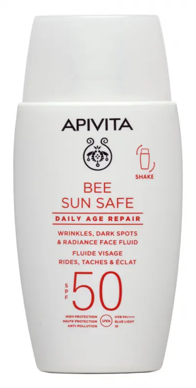 APIVITA BEE SUN SAFE Daily Age Repair Fluid - ráncok, pigmentfoltok ellen SPF50 (50 ml)