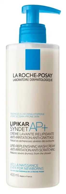 LA ROCHE-POSAY Lipikar Syndet AP+ Lipidpótló krém-tusfürdő 400 ml