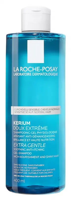 LA ROCHE-POSAY Kerium Extra kímélő fiziológiás sampon érzékeny fejbőrre 400 ml