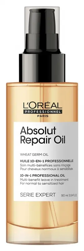 L'ORÉAL PROFESSIONNEL Absolut Repair 10-IN-1 olaj - Olajos textúrájú többfunkciós hajban maradó ápoló normál és igénybevett hajra (90 ml)