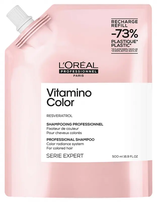 L'ORÉAL PROFESSIONNEL Vitamino Color sampon - Színvédő sampon a festett haj ragyogó színéért UTÁNTÖLTŐ (500 ml)