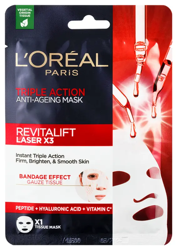 L'ORÉAL PARIS Revitalift Laser X3 hármas hatású öregedésgátló arcmaszk