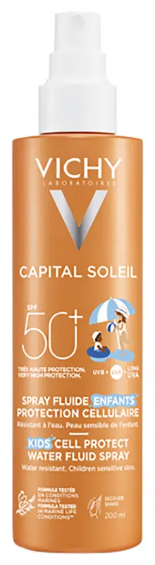 VICHY Capital Soleil Vizes Fluid Spray Gyerekeknek SPF50+ (200 ml)