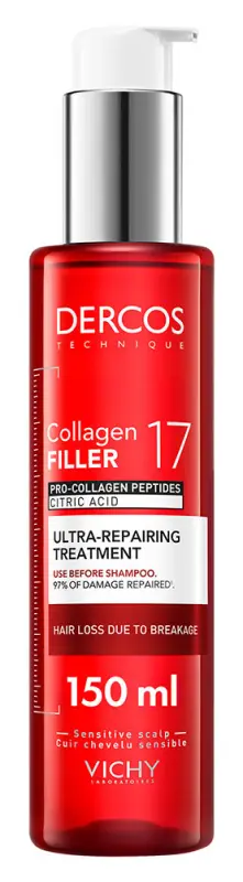 VICHY Dercos Collagen 17 Filler Ultra-Regeneráló hajkúra 150 ml